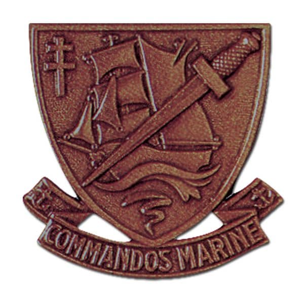 Distintivo francese in metallo Commando Marina