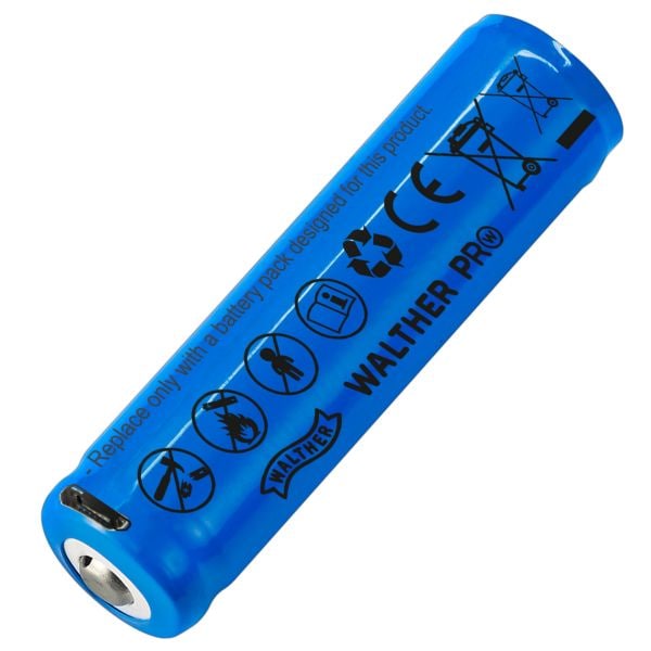Batteria NiMH INR18650 inclusa funzione carica USB Walther