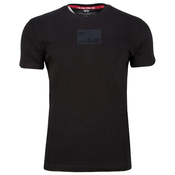 T-Shirt Alpha Industries Patch in gomma T colore nero