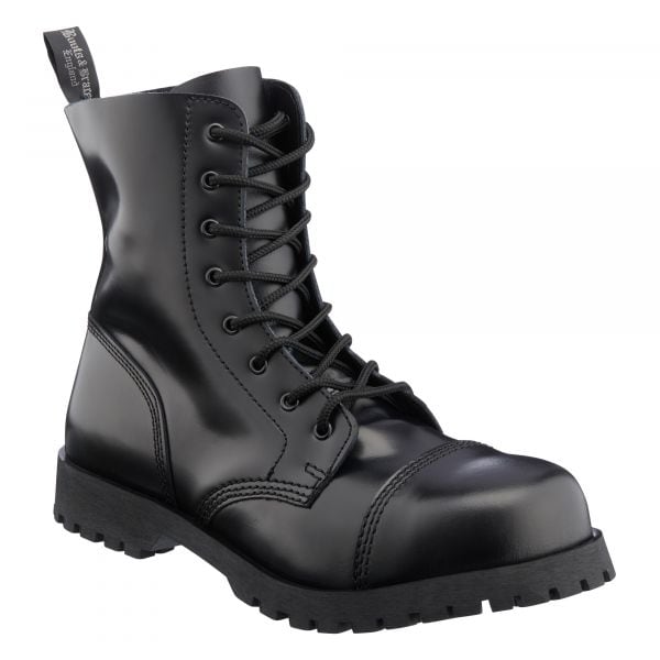 Stivali allacciatura 8 fori Boots & Braces colore nero