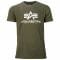 T-Shirt Basic marca Alpha Industries oliva scuro