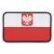 Patch 3D bandiera Polonia con stemma pieni colori