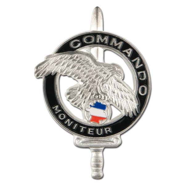 Distintivo francese in metallo Commando Moniteur