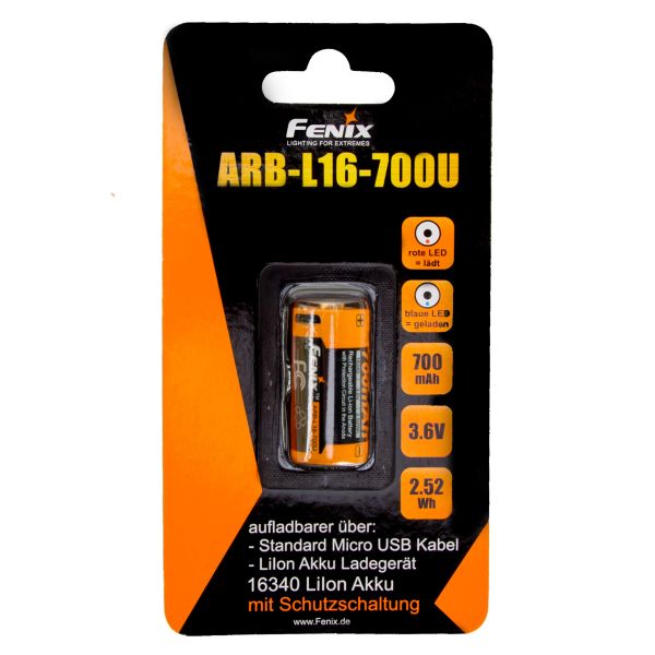 Batteria Fenix ioni di litio 16340 ARB-L16-70