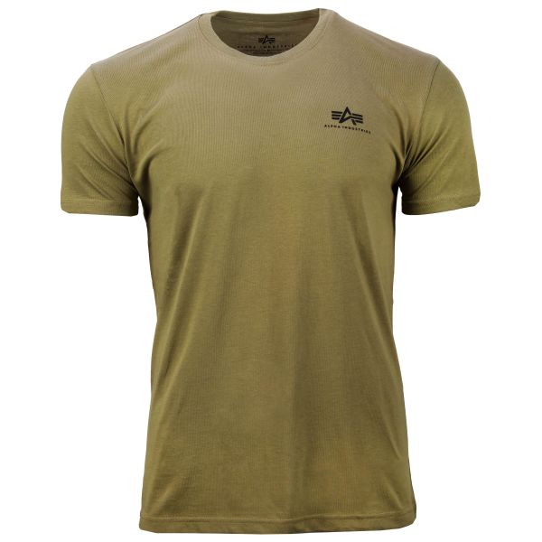 T-Shirt Small Logo marca Alpha Industries verde oliva