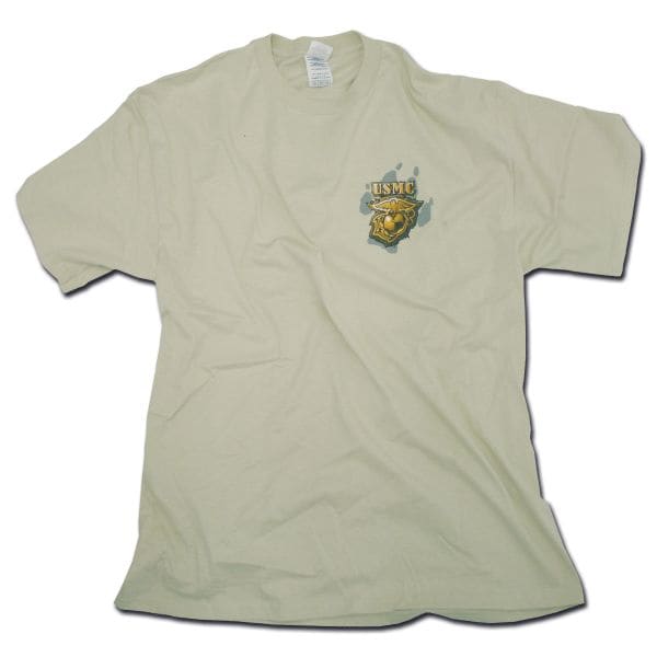 T-Shirt USMC Bulldog tan