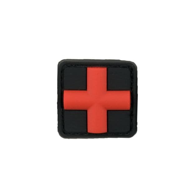 3D-Patch Red Cross Medical blackmedic 25 mm