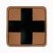 3D-Patch Croce Rossa medica marrone-nero