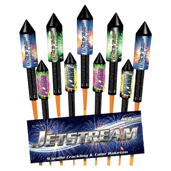 Feuerwerk Jetstream Raketen 9er Pack F2