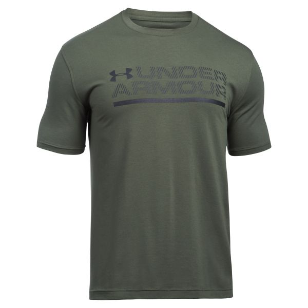 T-Shirt da uomo Wordmark Lock UA verde oliva