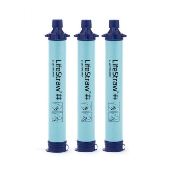 LifeStraw Wasserfilter Personal Trinkhalm 3er Set blau