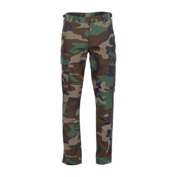 Pantaloni da campo US BDU Slim Fit marca Teesar woodland