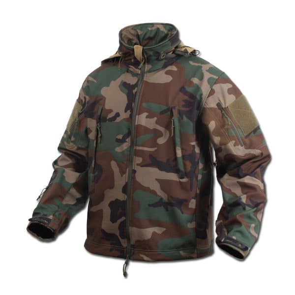 Giacca Rothco Special Ops Soft Shell woodland