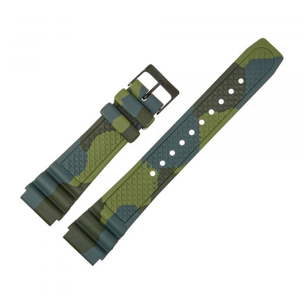 Cinturino per orologio KHS camouflage verde oliva 20 mm
