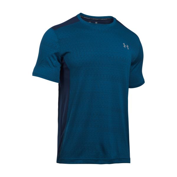 T-Shirt da uomo, serie Fitness, Raid Jaquard SS, UA, blu