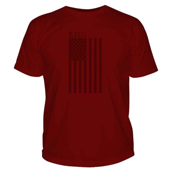T-Shirt Tonal Stars & Stripes, marca 5.11, colore rosso