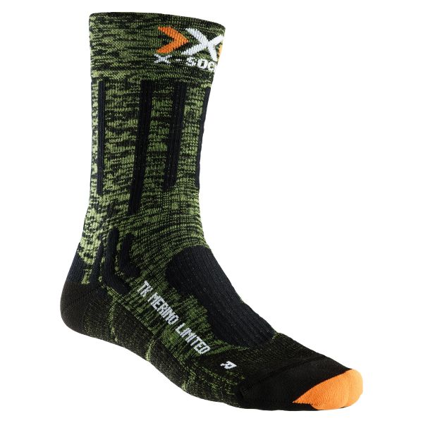 Calze Trekking Merino Limited, X-Socks, verde/nero