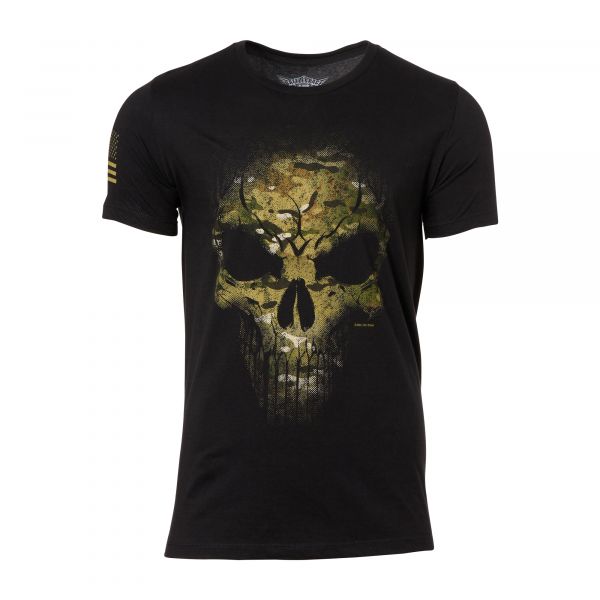 T-Shirt 7.62 Design Camo Skull Multicam colore nero