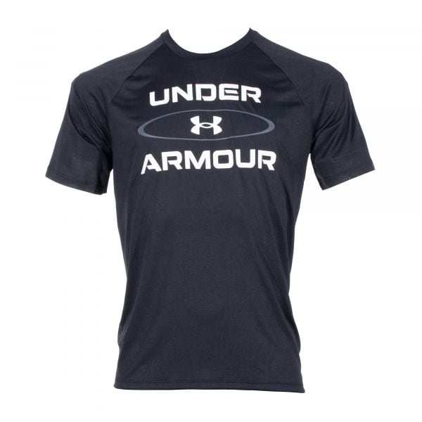 Under Armour Shirt Tech Wordmark Graphic Short Sleeve schwarz
