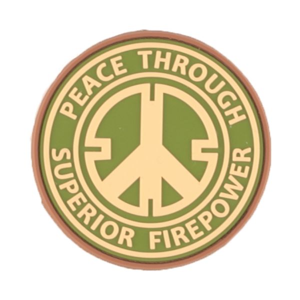 Patch in gomma 3D Peace Through Superior Firepower multicam