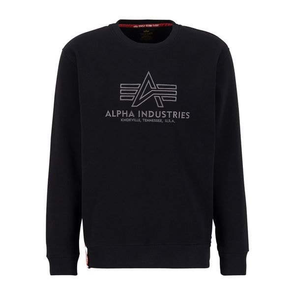 Alpha Industries Basic Sweater Embroidery schwarz gun metal