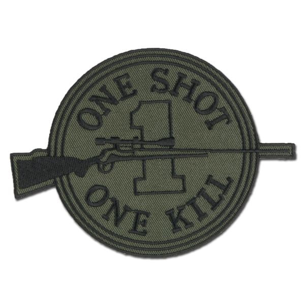 Patch in tessuto Insignia US One Shot One Kill verde oliva