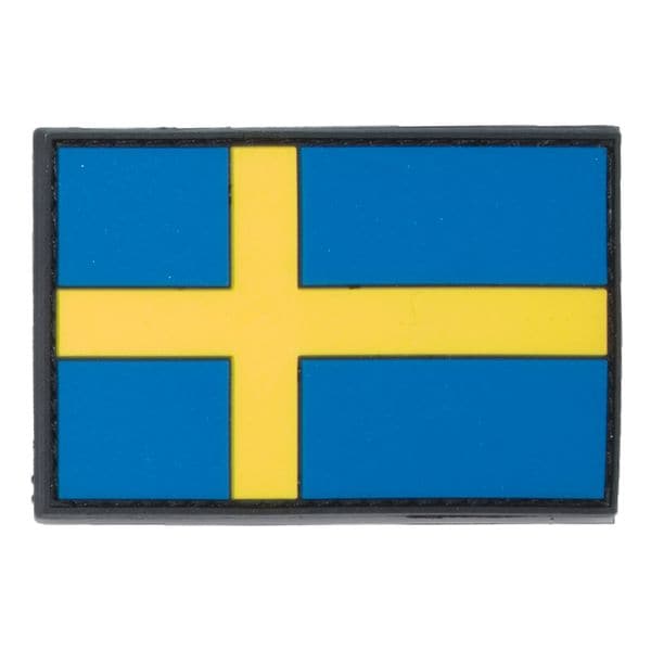 Pach 3D in gomma bandiera svedese a colori