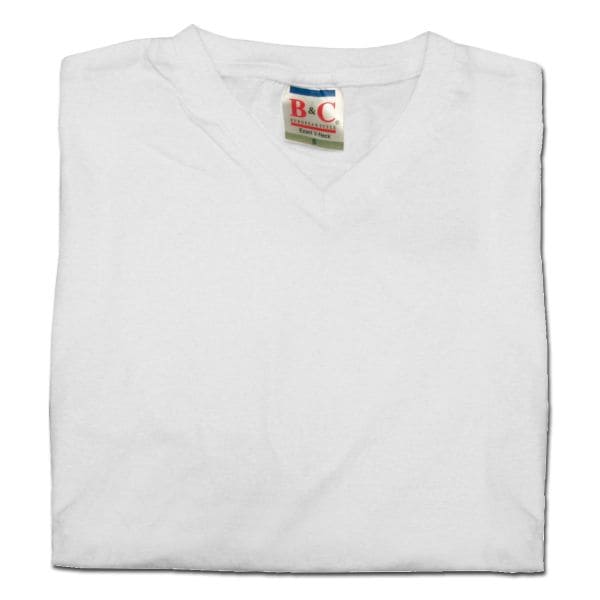 T-shirt con scollo a V colore bianco
