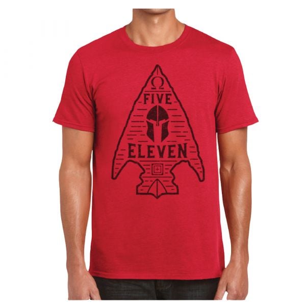 T-Shirt Spartan Arrowhead marca 5.11 rosso heather