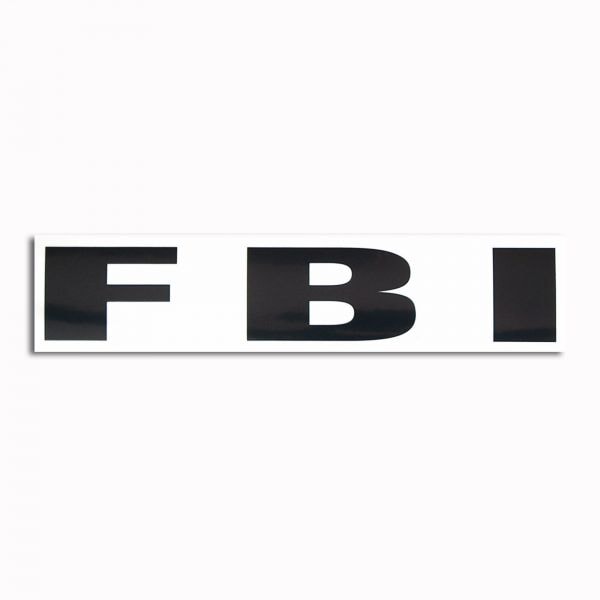 Transparent sticker FBI