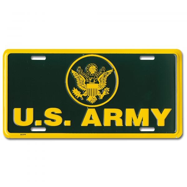 License plate US Army