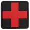 Patch 3D TAP Croce rossa Medic nero-rosso