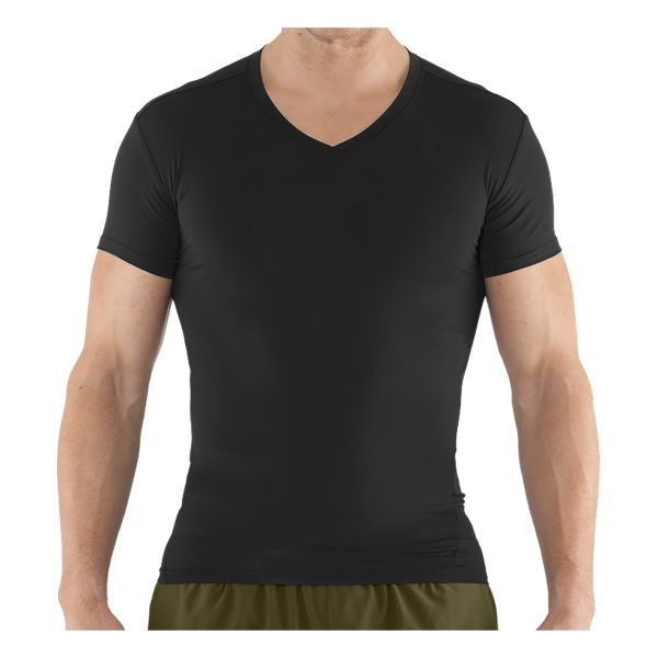 T-shirt collo a V, Tactical HeatGear® Compression,nera