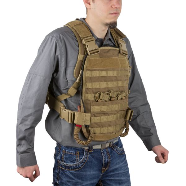 Zaino combinato plate carrier CARR Pack marca Wraith coyote