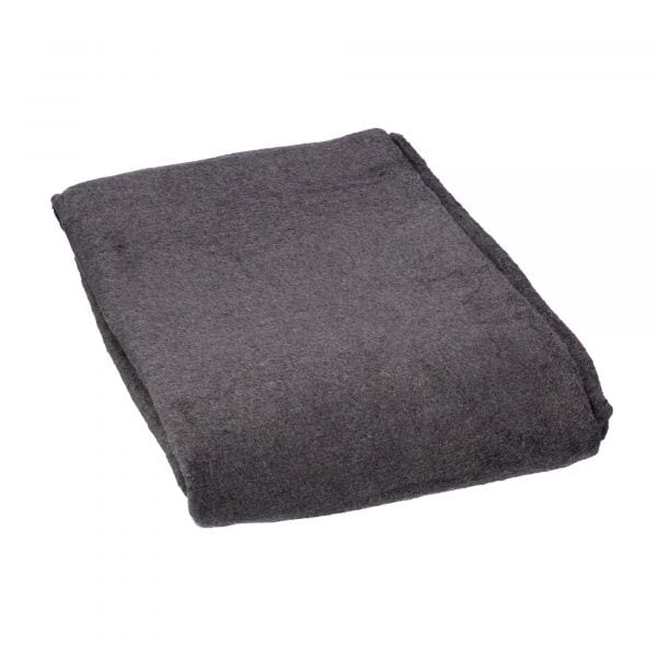 Coperta di lana bulgara 205 x 150 cm grigio scuro come nuova