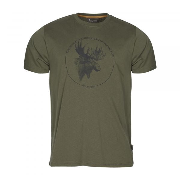 Pinewood T-Shirt Moose oliv