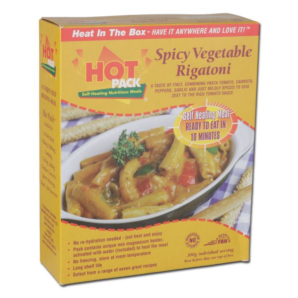 Hot Pack Heating Meal vegetale pasto piccante Rigatoni 480 g