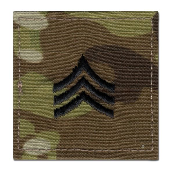 Distintivo di rango in tessuto Sergente US Multicam