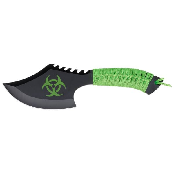 Ascia Zombie Dead Biohazard Paracord marca Haller verde