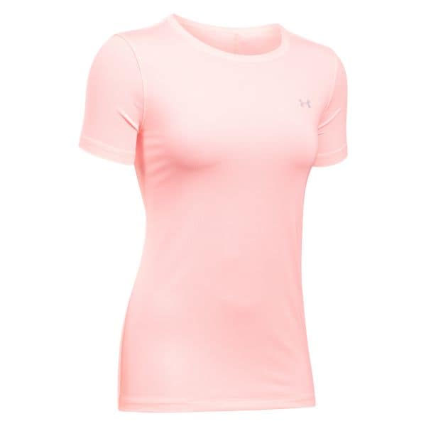 T-Shirt da donna Fitness Armour UA rosa argento