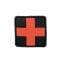 3D-Patch Croce Rossa medica nero-rosso