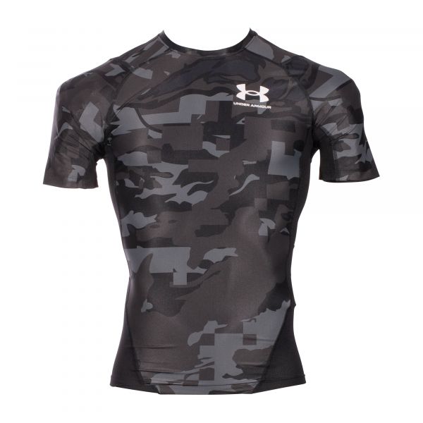 Maglia Under Armour HG Isochill Comp Print SS nera
