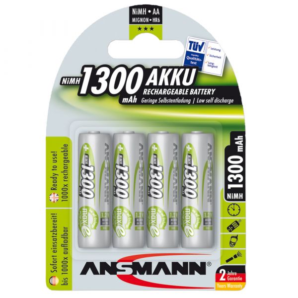 Batterie ricaricabili Ansmann NiMH Mignon AA Green-Line 4 pezzi