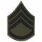 Distintivo di rango in tessuto Sergente US, nero