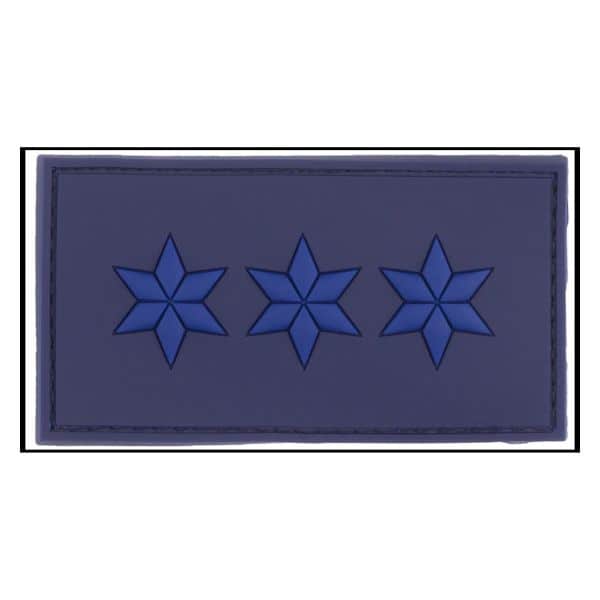 Distintivo di grado 3D tessuto Maggiore Capo Polizia blu