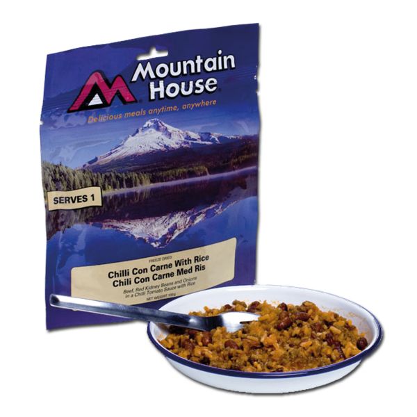 Mountain House chili con carne con riso