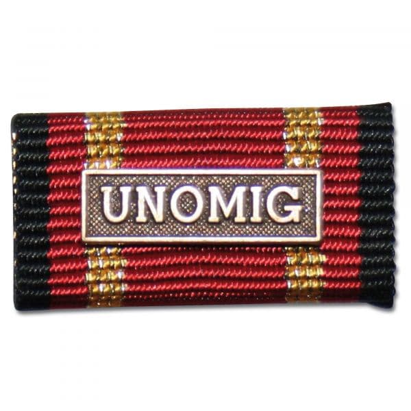 Label Pin Auslandseinsatz UNOMIG bronze