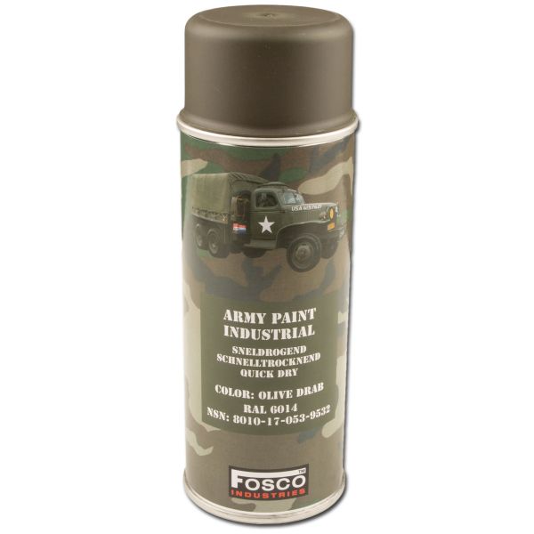 Vernice militare spray 400 ml verde oliva