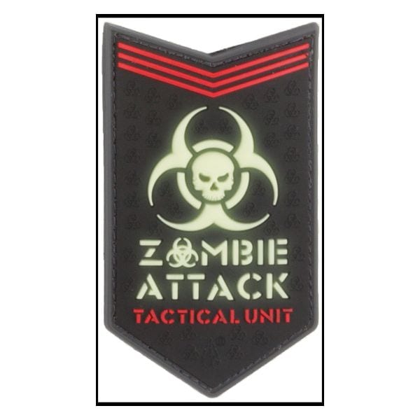 Patch 3D Zombie Attack fosforescente