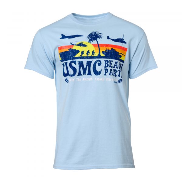T-Shirt 7.62 Design USMC Beach Party sky blue